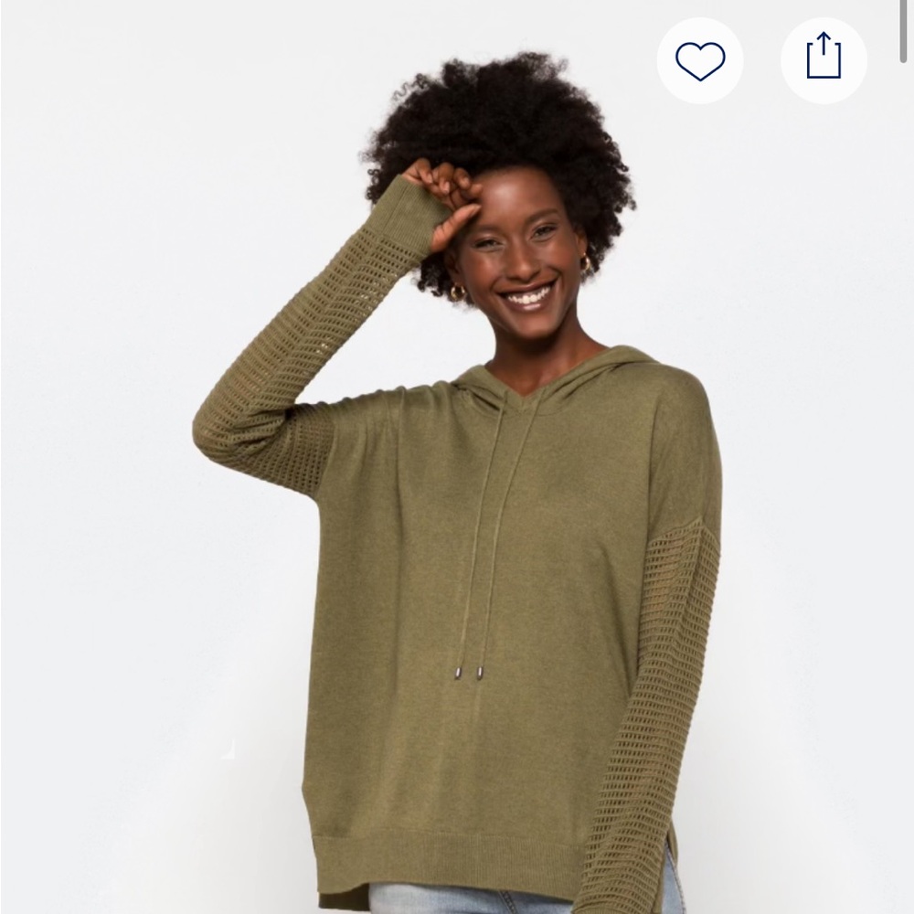 Olive Green Hooded Sweater